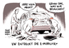 Cartoon: VW entdeckt die EMobilität (small) by Schwarwel tagged vw,volkswagen,mobilität,elektro,elektroauto,auto,kfz,mercedes,bmw,karikatur,schwarwel