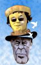 Cartoon: Rene and Georgette Magritte (small) by KARKA tagged rene,georgette,magritte,subrealism