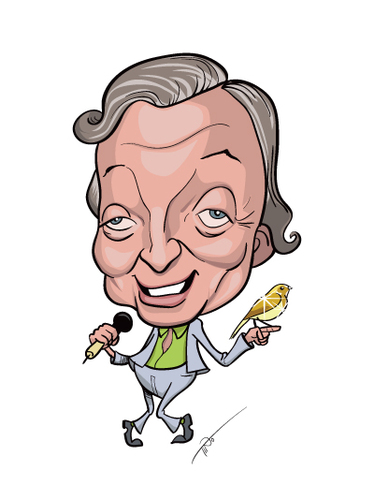 Cartoon: Karel Gott caricature (medium) by tinotoons tagged gott,karel,czech,celebrity,singer,kaja,bozsky,slavik