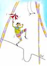 Cartoon: - (small) by romi tagged circus,clown,rope