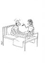 Cartoon: - (small) by romi tagged patient,bed,happy,chalk