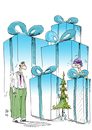 Cartoon: Christmas (small) by romi tagged christmas,gifts,trees,decoration,ribbons
