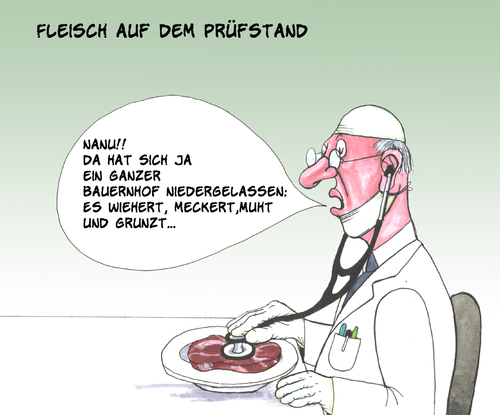 Cartoon: Fleischbeschau (medium) by bertkohl tagged ratespaß