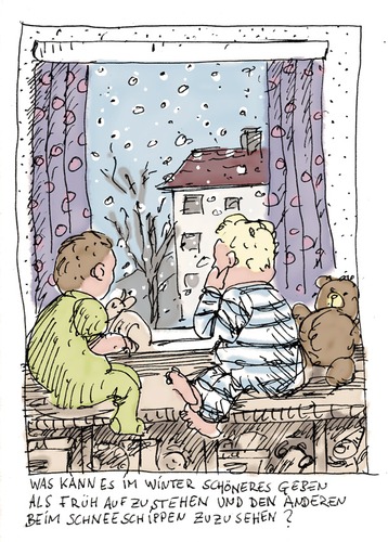 Cartoon: Im Winter (medium) by bob tagged winter,schnee,schneeschippen