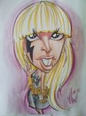 Cartoon: Lady Gaga Caricature (small) by nolanium tagged lady gaga caricature nolan harris nolanium