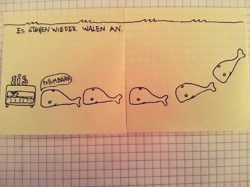 Cartoon: es stehen die walen an! (medium) by Post its of death tagged posit,wal