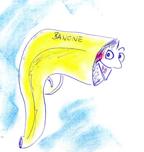Cartoon: Banone (medium) by sanga tagged skizze,