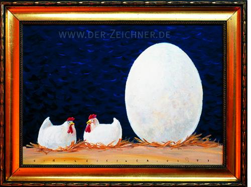 Cartoon: easter (medium) by blau tagged easter,egg,osterei,ostern,eier,hennen,huhn,neid,wonne,eltern,kind,mann,frau,familie,