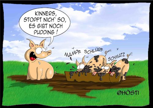 Cartoon: Höstis Schweinereien (medium) by Hösti tagged hösti,cartoons,hoesti,stephan,höstermann,schweine,schweinereien