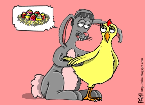 Cartoon: easter eggs (medium) by raim tagged easter,eggs,raim,cartoon