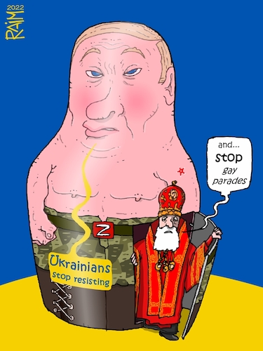 Cartoon: matryoshka doll (medium) by raim tagged ukraine,kirill