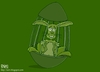 Cartoon: green easter bunny (small) by raim tagged bunny,raim,green