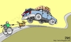 Cartoon: rush (small) by raim tagged car,dogs,holidays