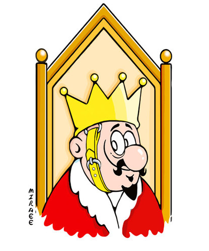 Cartoon: The King (medium) by Ali Miraee tagged mirayi,miraie,miraee,ali,dictator,king,iran