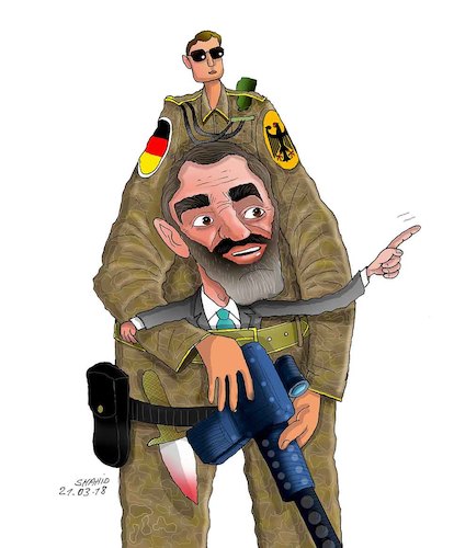 Cartoon: Afghan Warlods and his supporter (medium) by Shahid Atiq tagged afghanistan,balkh,helmand,kabul,london,nangarhar,and,ghor,attack