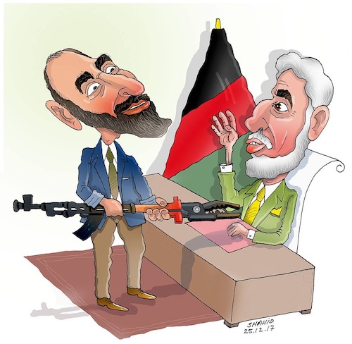 Cartoon: Afghan warlord 2 (medium) by Shahid Atiq tagged afghanistan