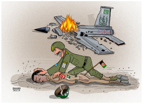 Cartoon: Afghanistan crisis! (medium) by Shahid Atiq tagged afghanistan