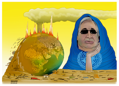 Cartoon: Climate changes! (medium) by Shahid Atiq tagged world