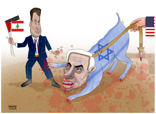 Cartoon: Crazy dog ! (medium) by Shahid Atiq tagged palestine