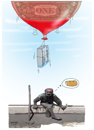 Cartoon: Cut of aid to Taliban! (medium) by Shahid Atiq tagged afghanistan