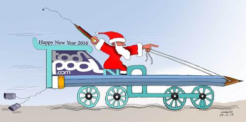 Cartoon: Happy New Year toonpool (medium) by Shahid Atiq tagged afghanistan,kabul,isis,terrorism,taliban,turkey