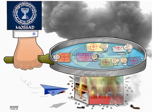 Cartoon: Most Precise Targeting ! (medium) by Shahid Atiq tagged iran