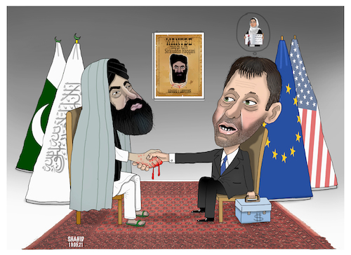 Cartoon: UN black list! (medium) by Shahid Atiq tagged afghanistan