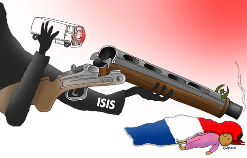 Cartoon: The Last Bullet (medium) by Shahid Atiq tagged afghanistan,kabul,syria,iran,switzerland,schweiz,usa,france,football,safi,cartooneu,uk,shahid,cartoons,afghan,cartoon
