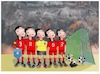 Cartoon: Afghan girls football! (small) by Shahid Atiq tagged afghanistan