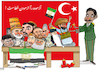 Cartoon: Afghan warlords in Istanbul! (small) by Shahid Atiq tagged afghanistan