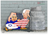 Cartoon: All- round supporter! (small) by Shahid Atiq tagged palestine