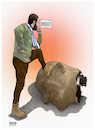 Cartoon: Beginning of 2 tragedy! (small) by Shahid Atiq tagged syria