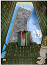Cartoon: Ceasefire first! (small) by Shahid Atiq tagged palestine