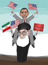 Cartoon: Iran and Obama (small) by Shahid Atiq tagged 0154