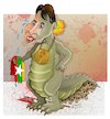 Cartoon: She is shedding crocodile tears (small) by Shahid Atiq tagged afghanistan,balkh,helmand,kabul,london,nangarhar,and,ghor,attack