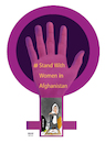 Cartoon: Stand with the Afghan Women! (small) by Shahid Atiq tagged afghanistan