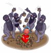 Cartoon: Stoning (small) by Shahid Atiq tagged afghanistan,kabul,isis,terrorism,taliban,turkey