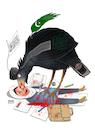 Cartoon: Terrorists hinder education! (small) by Shahid Atiq tagged afghanistann