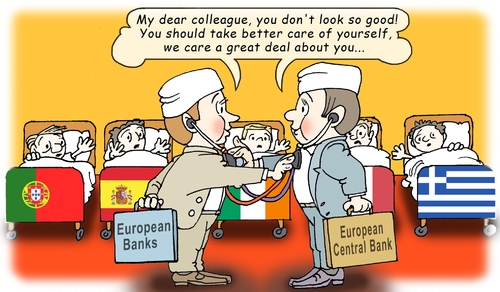 Cartoon: doctors (medium) by gonopolsky tagged europe,banks,crisis
