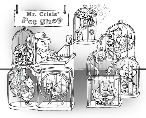 Cartoon: Pet Shop (medium) by gonopolsky tagged crisis