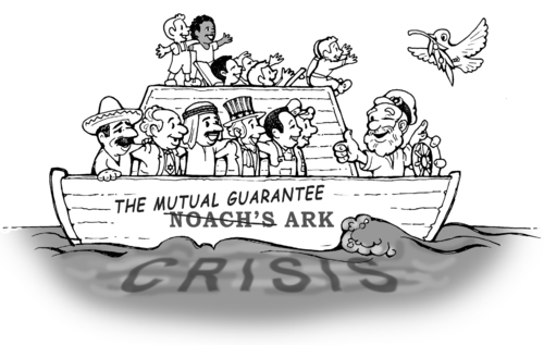 Cartoon: the Ark (medium) by gonopolsky tagged crisis,humanity,unity