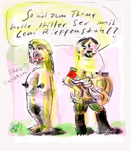 Cartoon: Rieffenstahl (medium) by Faxenwerk tagged hitler,riefenstahl,nazi,