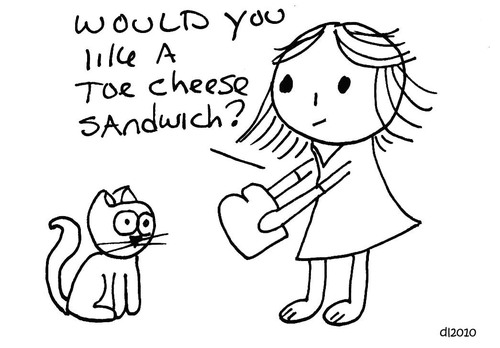 Cartoon: Gross But Cute (medium) by Deborah Leigh tagged grossbutcute,deborahleigh,cat,kitty,bw