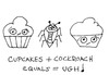 Cartoon: Gross But Cute-Number Four (small) by Deborah Leigh tagged cupcake,cockroach,doodle,bw,grossbutcute