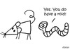 Cartoon: Gross But Cute (small) by Deborah Leigh tagged grossbutcute,rat,worm,roid,deborahleigh,bw,doodle