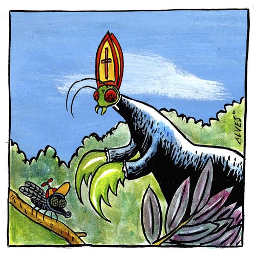 Cartoon: Predador (medium) by alves tagged religion