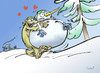 Cartoon: Yetina (small) by llobet tagged yetina yeti snowman winter