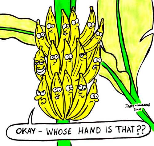 Cartoon: personal space (medium) by sardonic salad tagged banana,cartoon,comic,personal,space