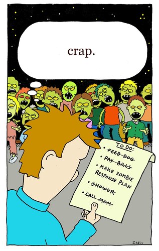 Cartoon: the to do list (medium) by sardonic salad tagged to,do,list,zombies