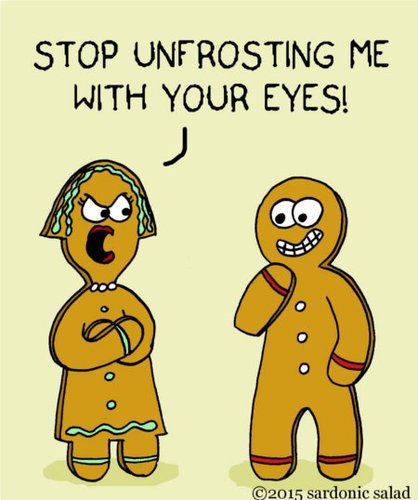 Cartoon: Unfrost (medium) by sardonic salad tagged gingerbread,humor,sexual,harassment,sardonicsalad